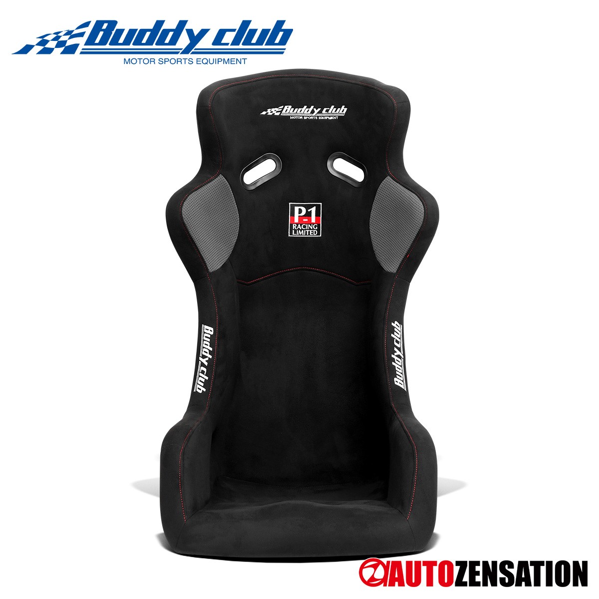 Black Genuine Buddy Club P-1 Limited EVO Racing Bucket Seat Regular Size