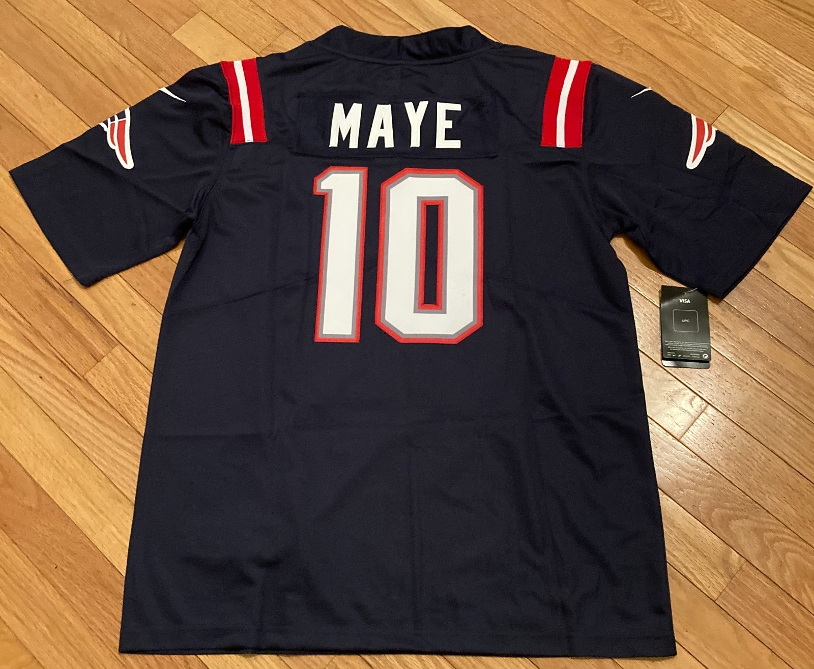 Men's New England Patriots Drake Maye #10 Stitched Navy Player Game Jersry NWT