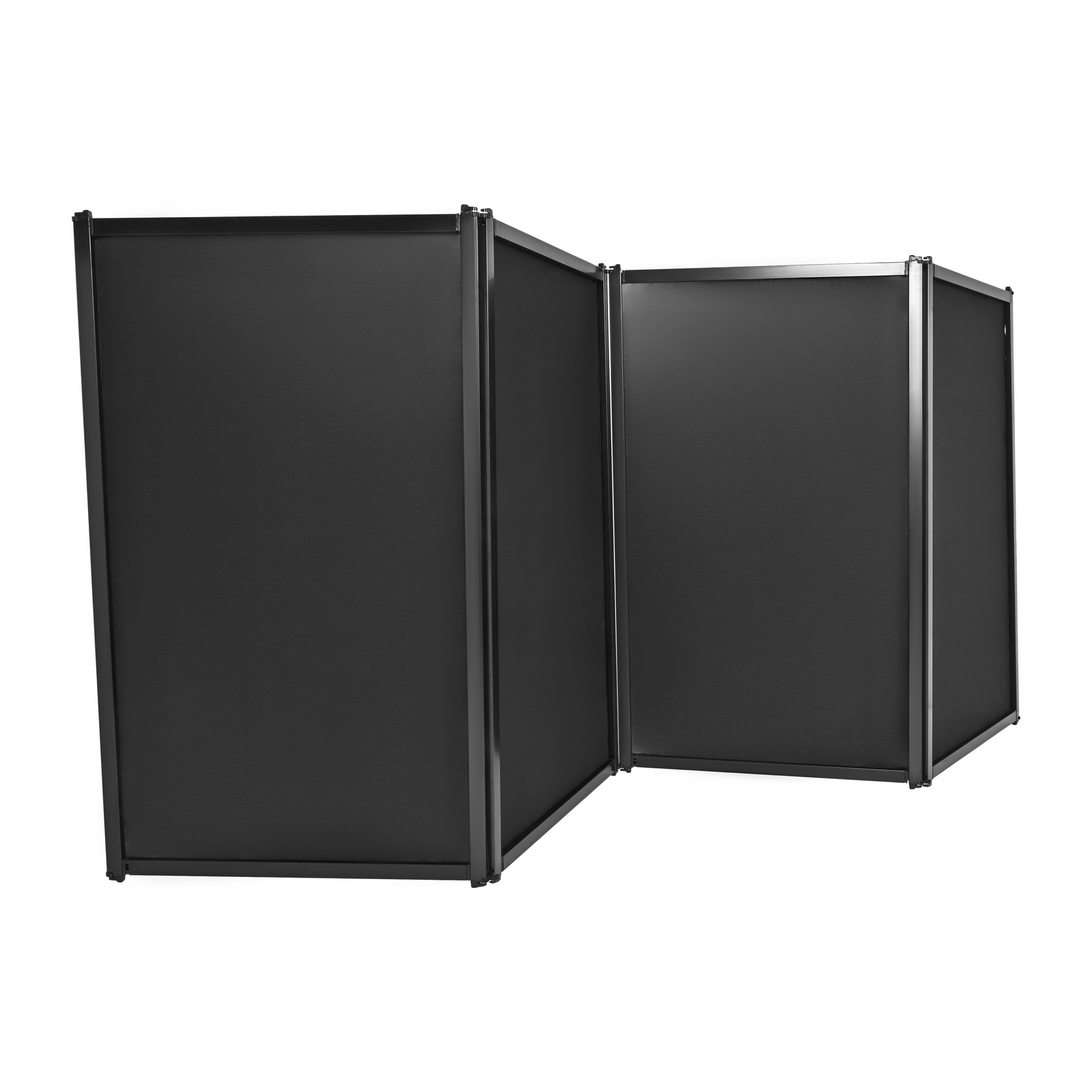 Black Portable Foldable DJ Booth Sturdy & Easy to Set Up Metal Frame W/Carry Bag