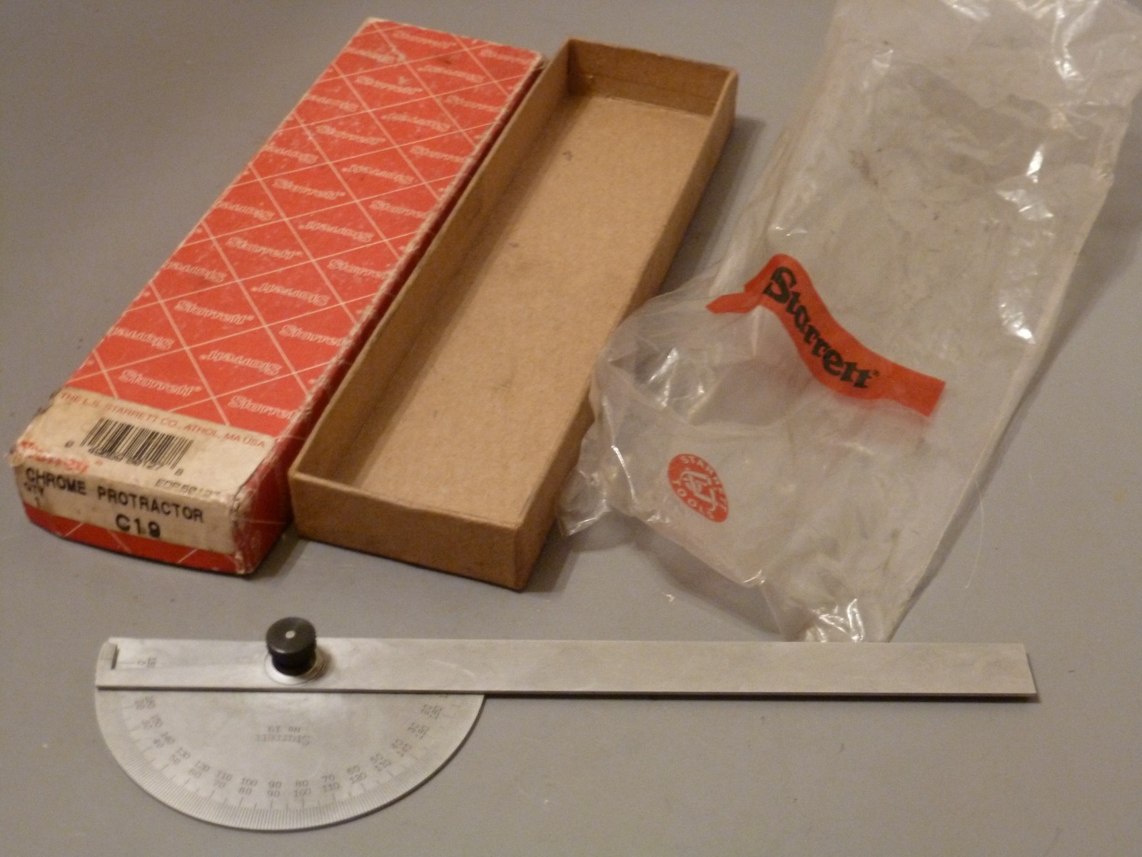 STARRETT CHROME PROTRACTOR #C19