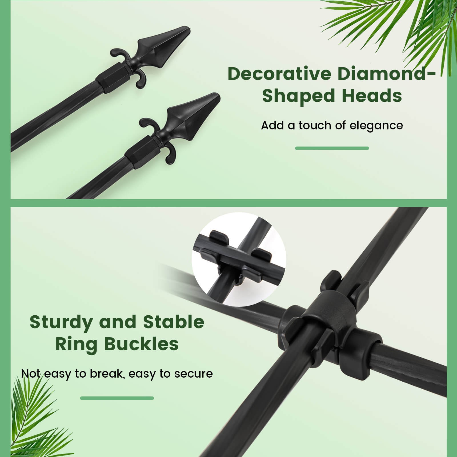 58" x 73" Garden Trellis for Climbing Plants Rustproof Metal Plant Support Frame