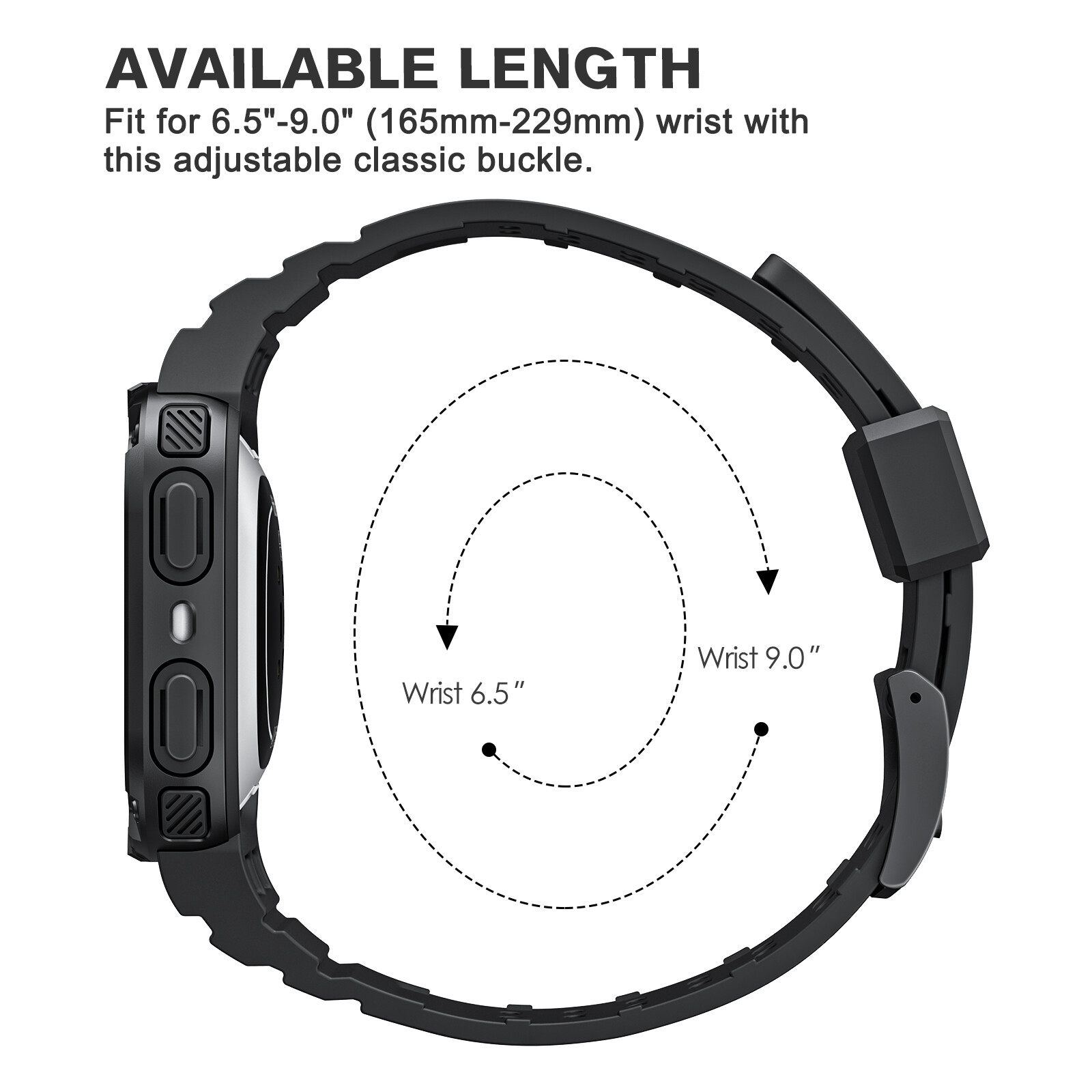 For Fitbit Versa 3/2/1/Lite/Sense Rugged Men Sport Bands with Protective Cover