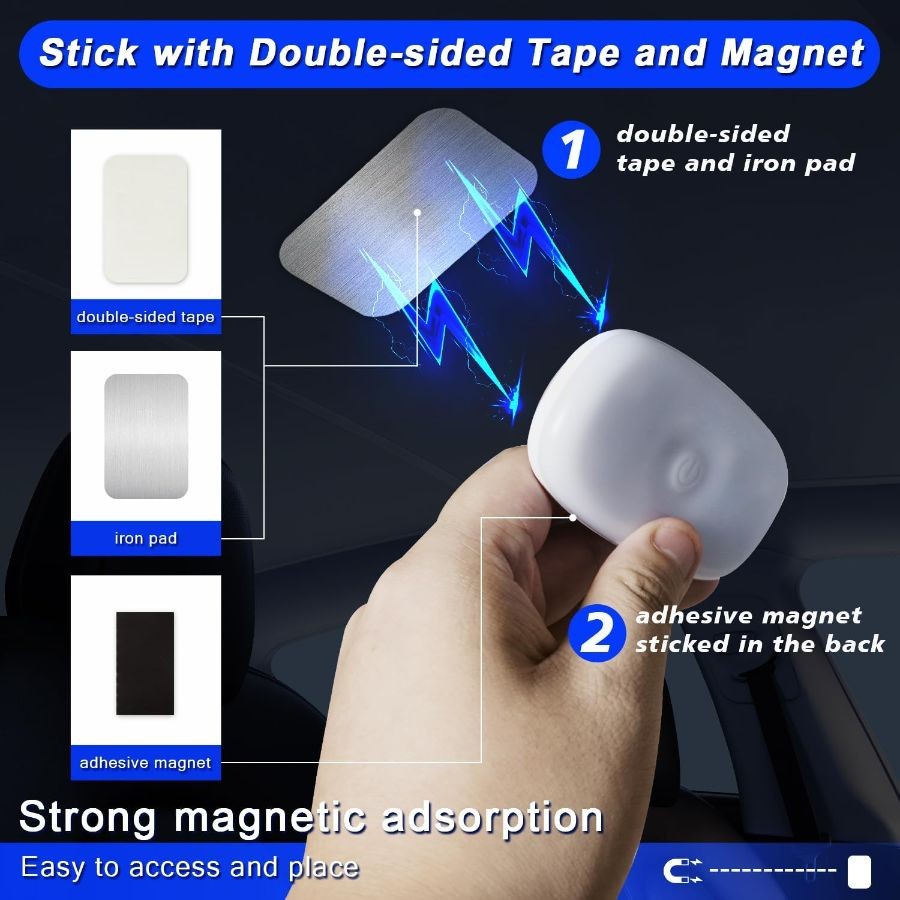 Car Led Dome Light Interior Wireless Rechargeable Battery Powered Magnetic Ceili