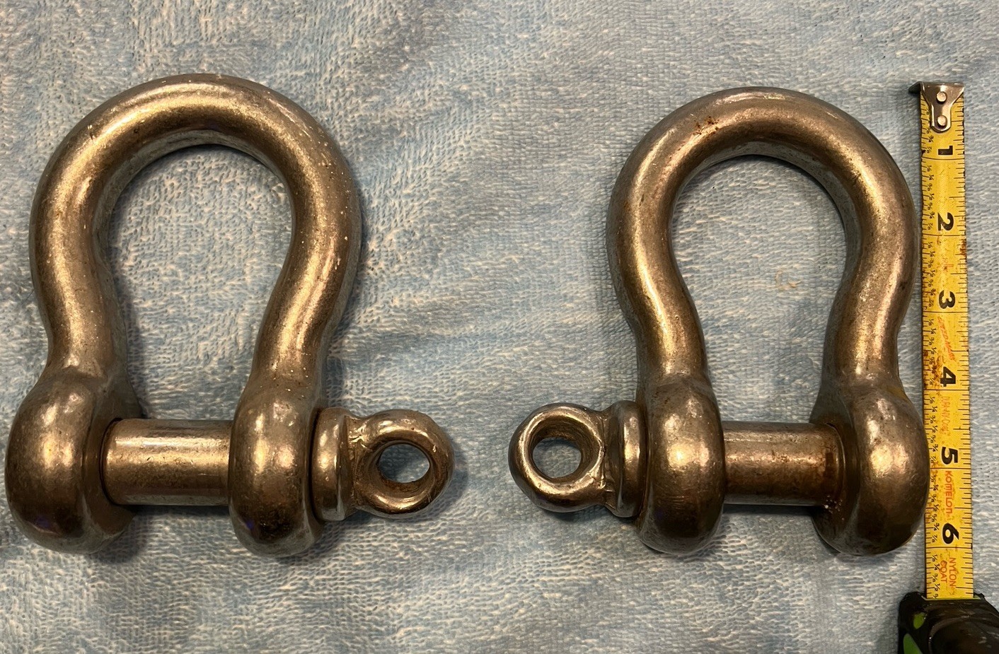 2 Heavy Duty 25 Ton Anchor Shackle Screw Pin 3.68 lbs Each! 3/4" 6" L  3.75” Pin