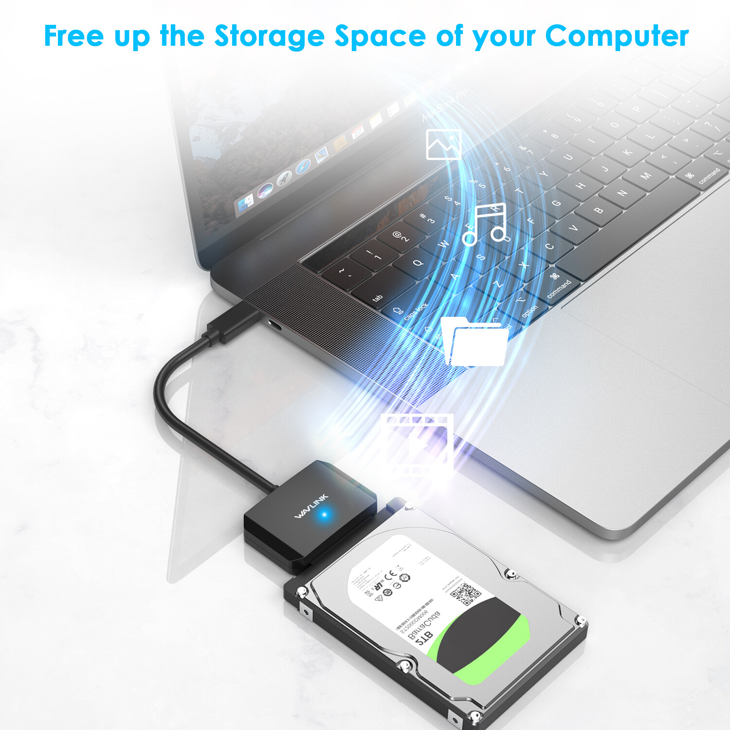 USB C to SATA III Hard Drive Adapter Cable SATA to USB C 5Gbps Converter