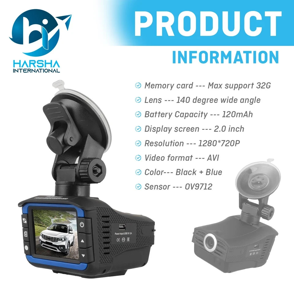 2IN1 Anti Radar Laser Police Detector Speed Car DVR Recorder Dash Camera Night