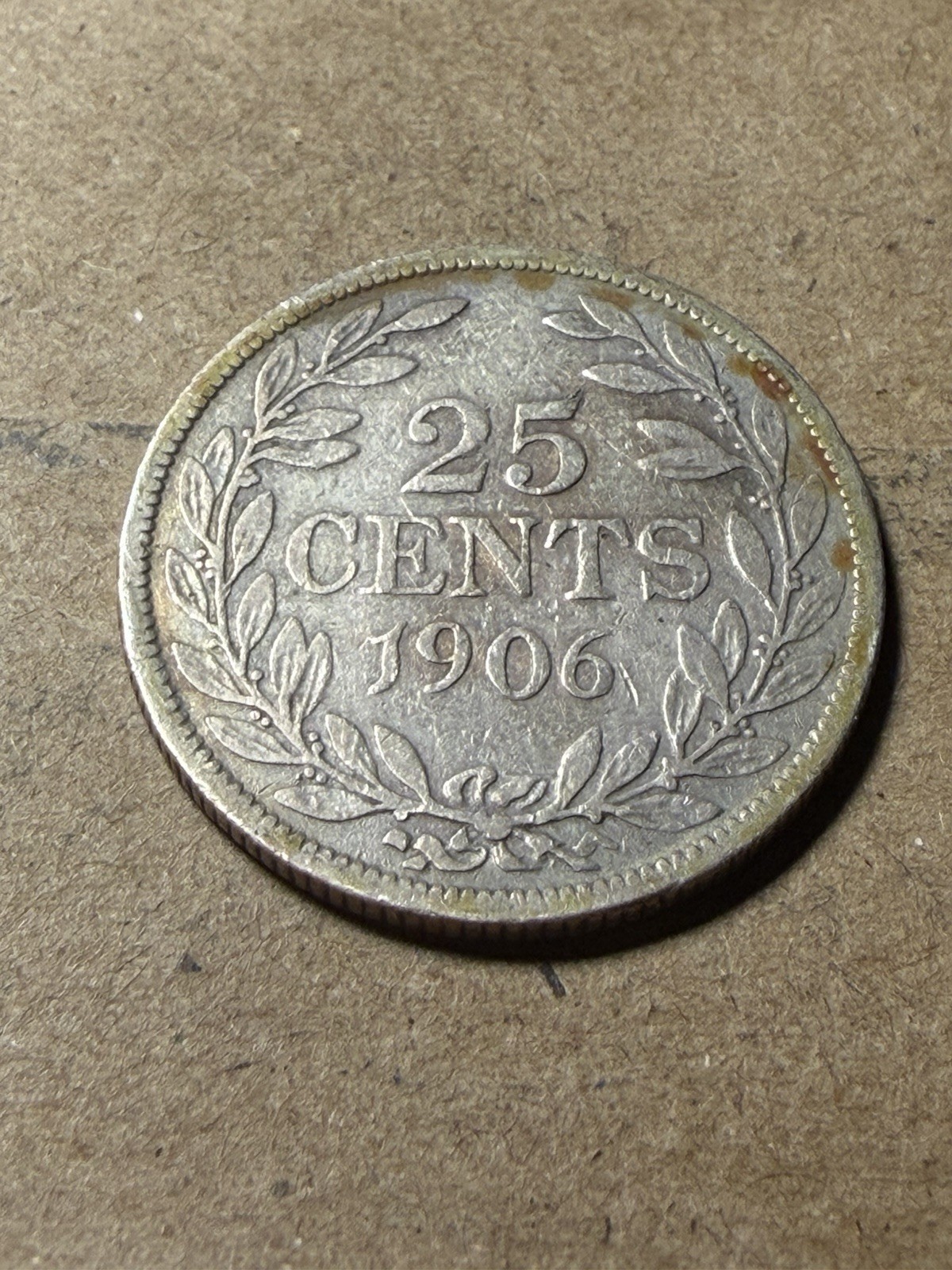 1906 H Republic Of Liberia Quarter - Scarce 34k Mintage - As Shown! (#2270)