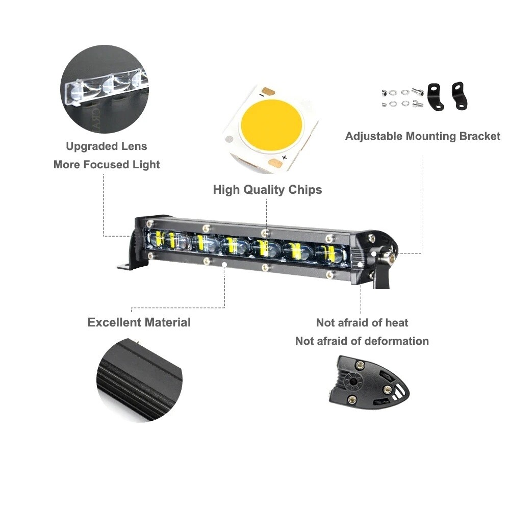 Fit Can-Am Maverick X3 Roof 6D 50" +7" LED Light Bar+4" Dual Color Pods Wire Kit