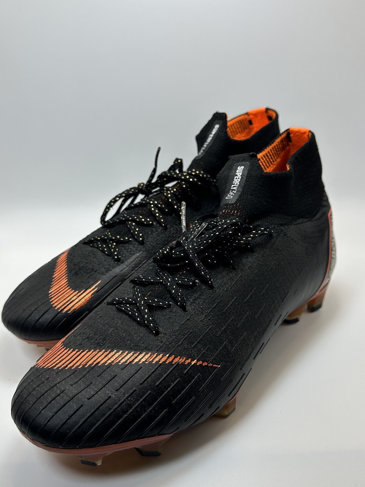 Nike Mercurial Superfly 360 VI FG ACC US 7.5 Black Orange Soccer Cleats Premium