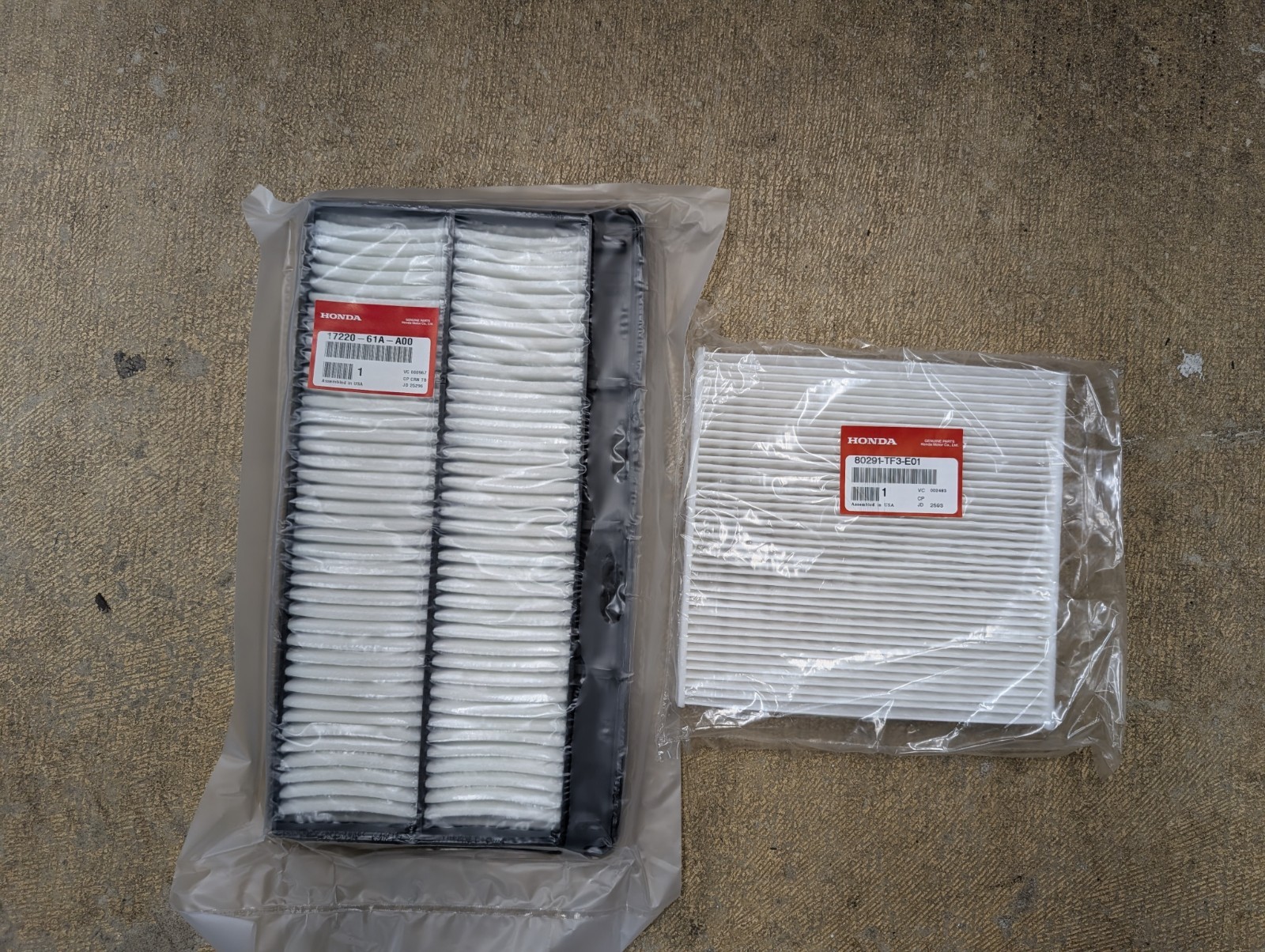 FOR Genuine OEM Honda Pilot and Passport Engine Air & Cabin Air Filter Pack USA