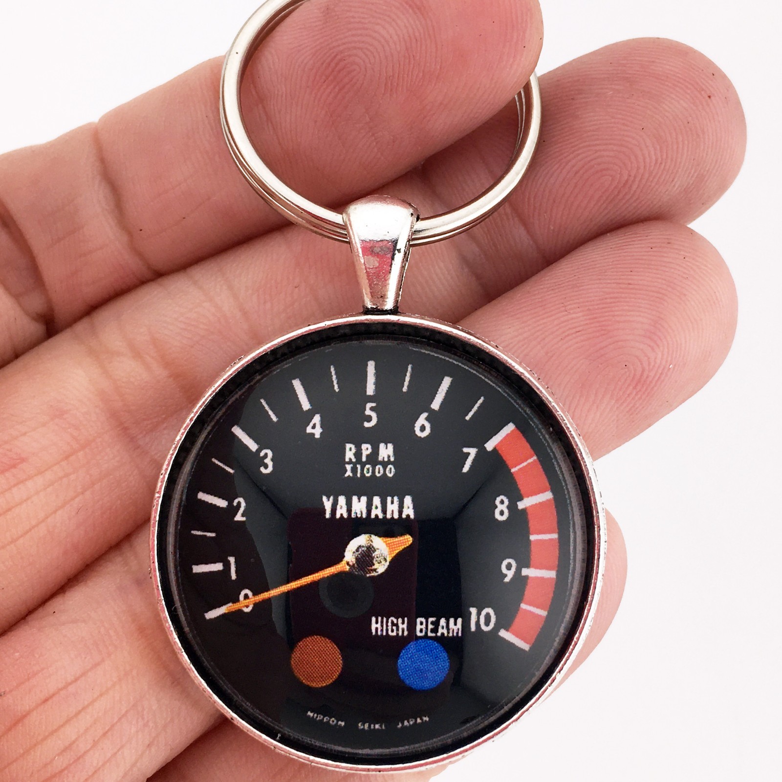 1974, 1975, 1976 Yamaha DT 250 10K Tachometer Gauge 1.2" Diameter Keychain
