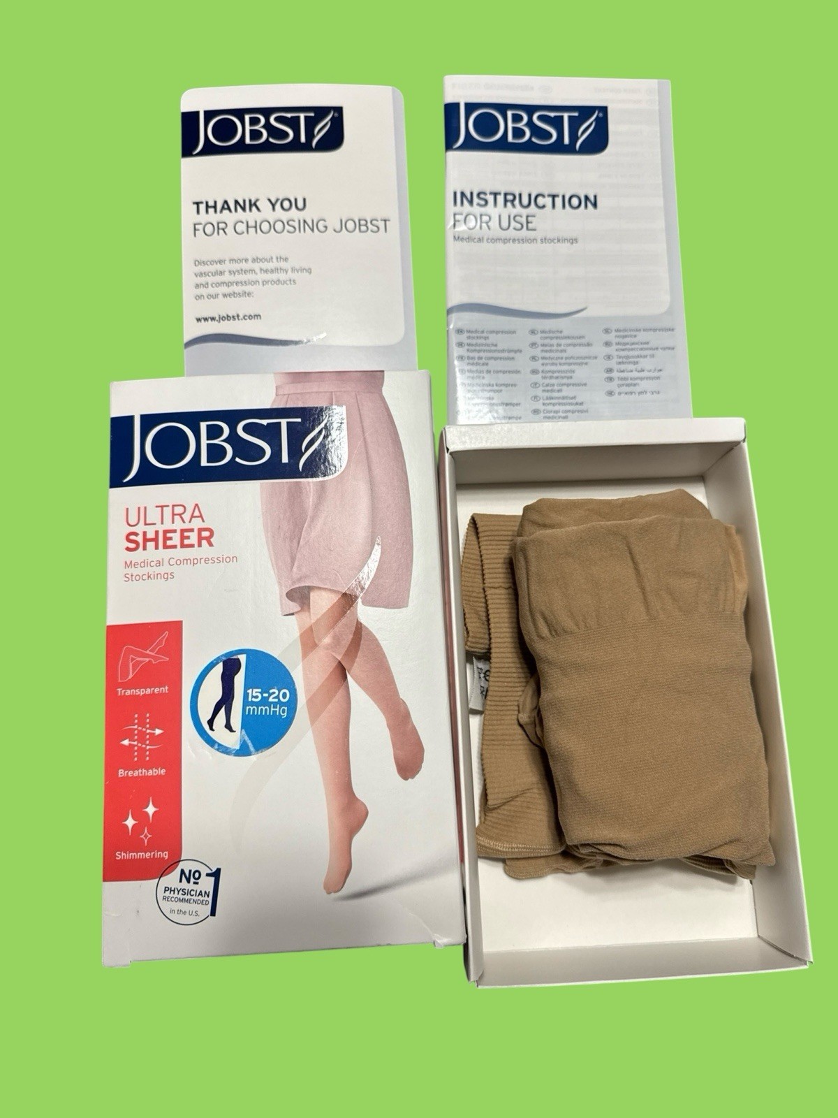 Jobst Women's Compression Maternity Pantyhose Stockings 15-20mmhg XL Natural