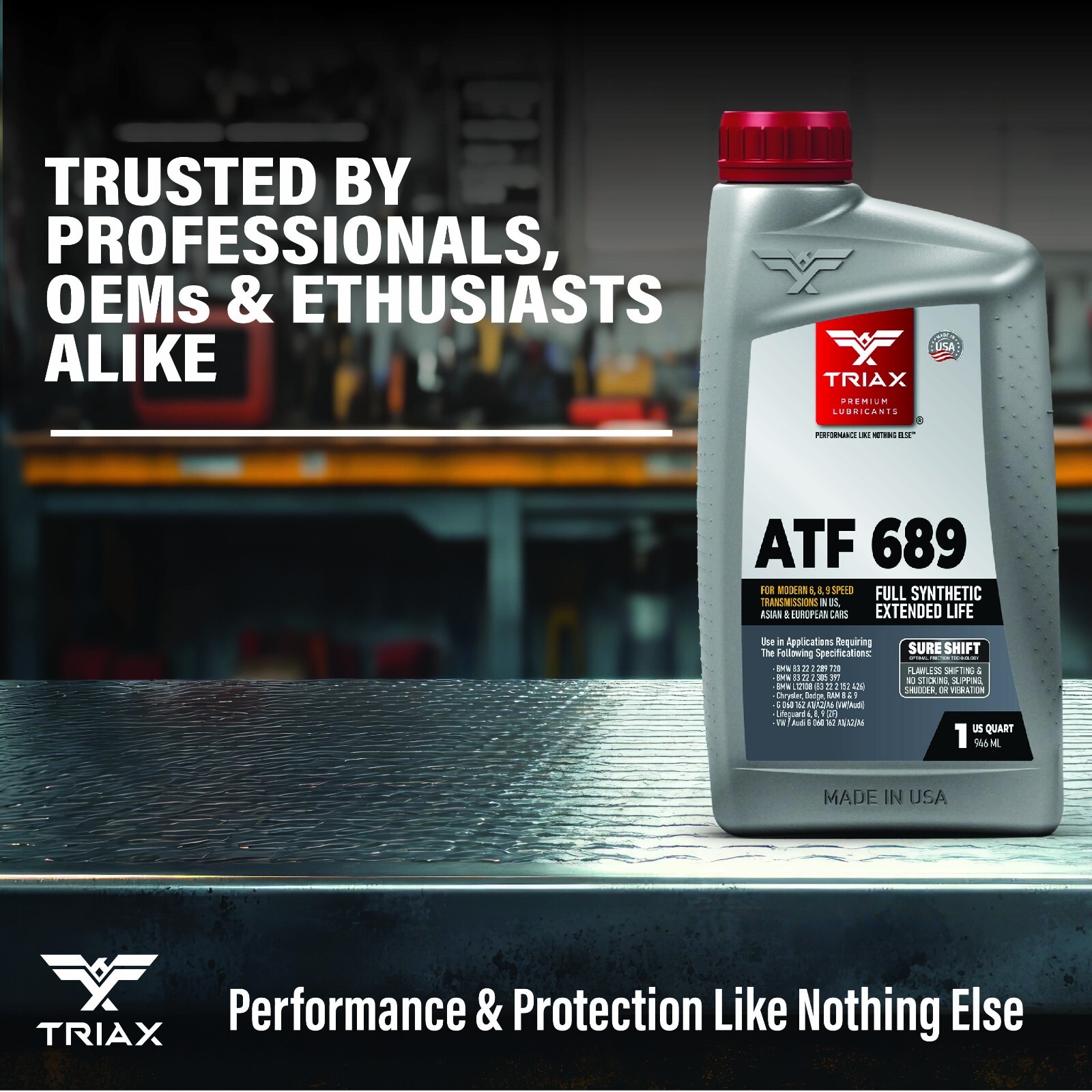 TRIAX ATF 689 Full Synthetic for ZF 6HP, 8HP, 9HP Transmissions (5 Qt; 3 Pack)