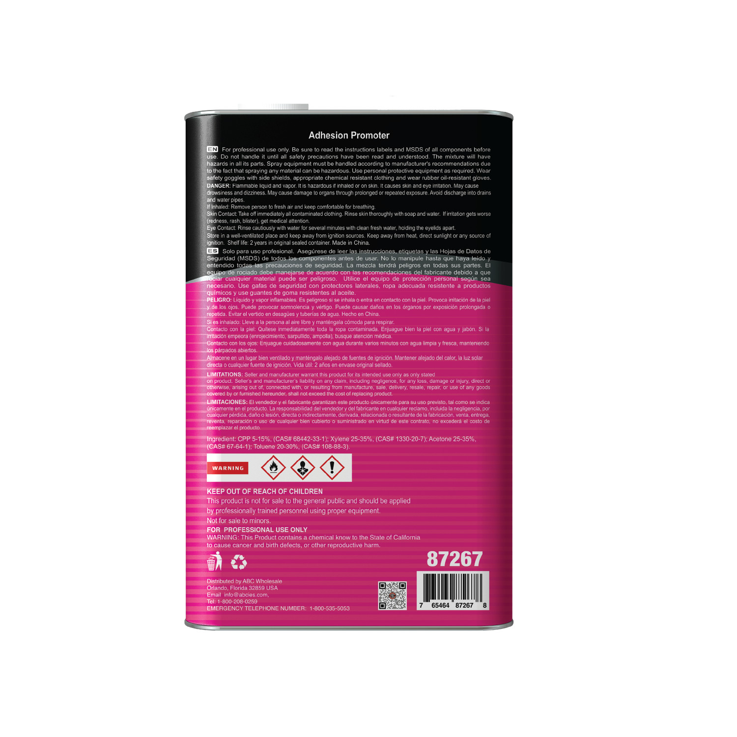 Lauco Adhesion Promoter Quart – Fast-Dry Flex Agent for Auto Plastics & Metal