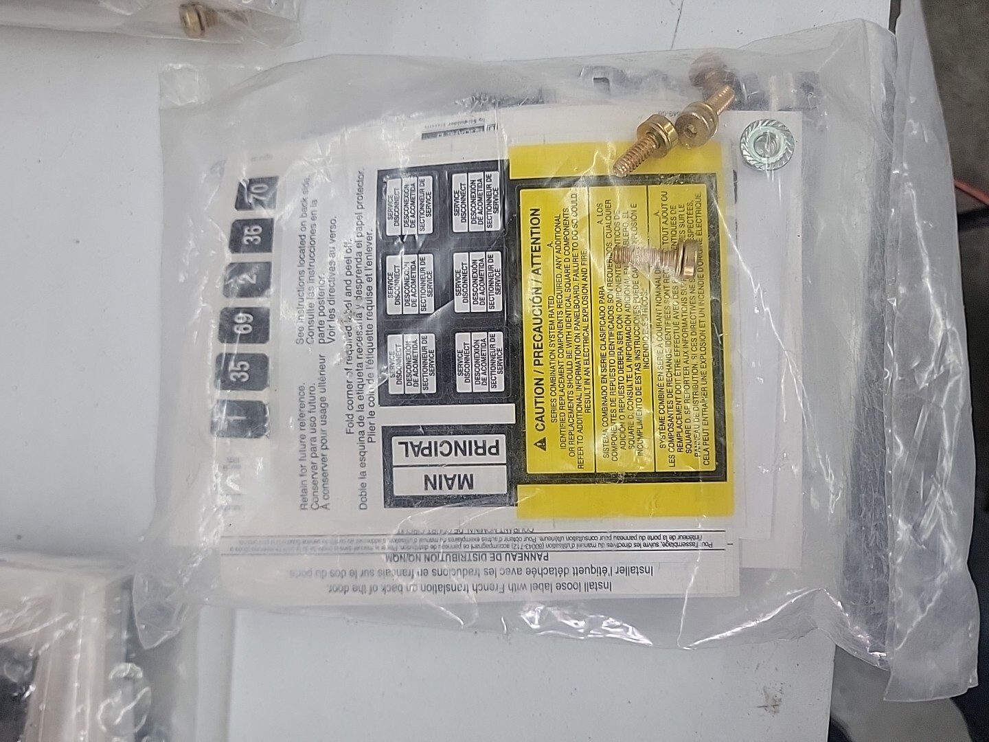 5 Pack Schneider Interior for NQ Panelboards 80041-649-06 - HARDWARE ONLY