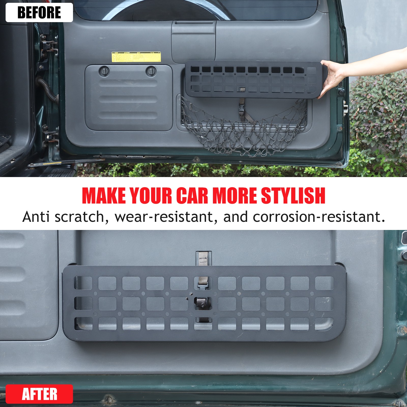 Tailgate Door Organizer Cargo Shelf Molle Panel For 2003-2009 Lexus Gx470