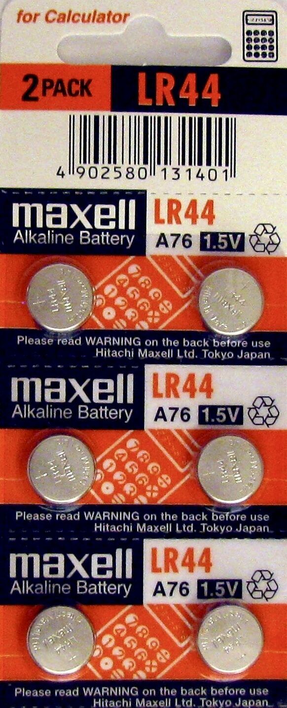 LR44 Maxell (10 piece) LR44 MAXELL A76 L1154 AG13 357 New Alkaline Battery