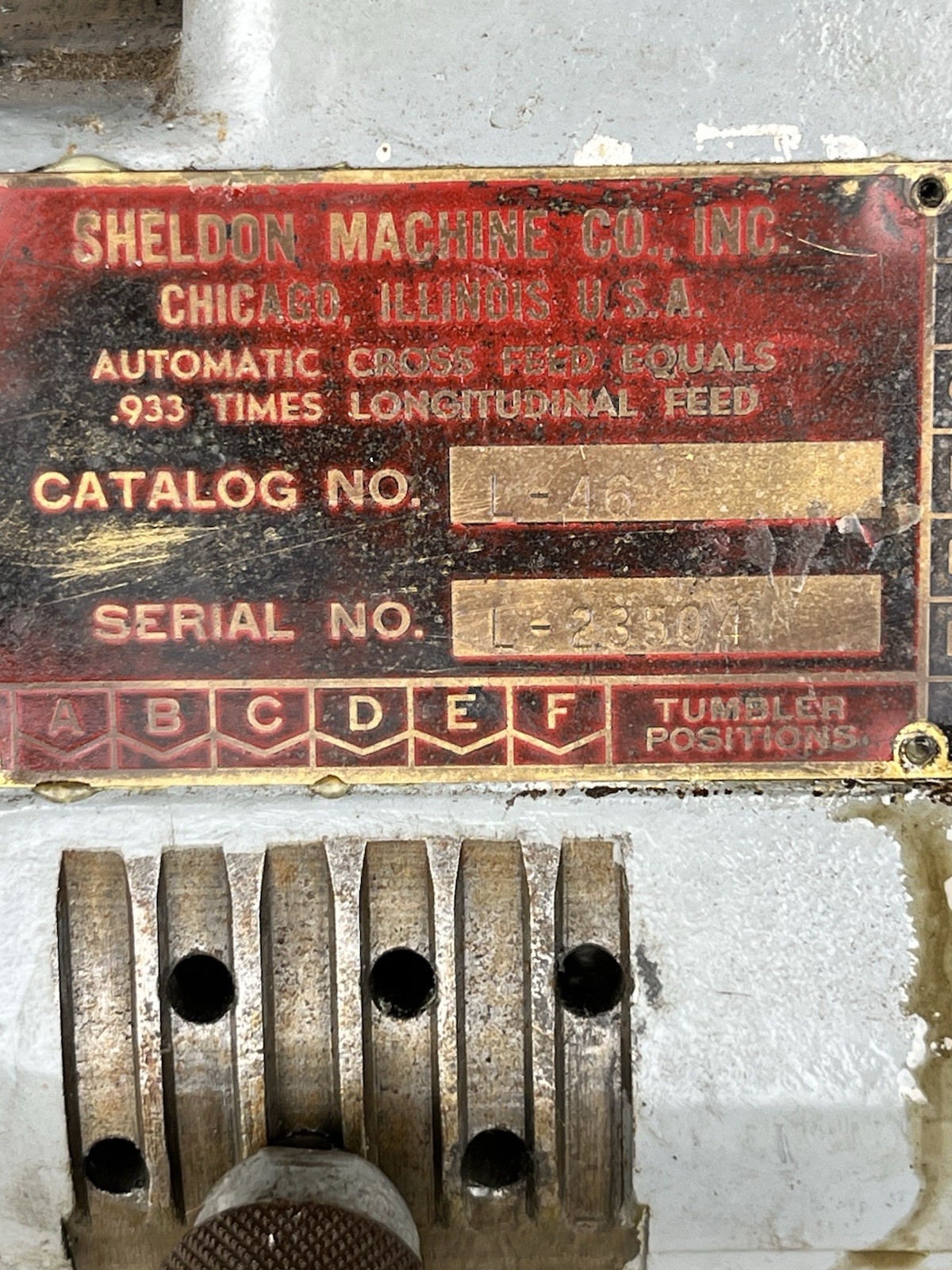 NICE Sheldon 10” Metal Lathe QCGB Quick Change Gear Model L46