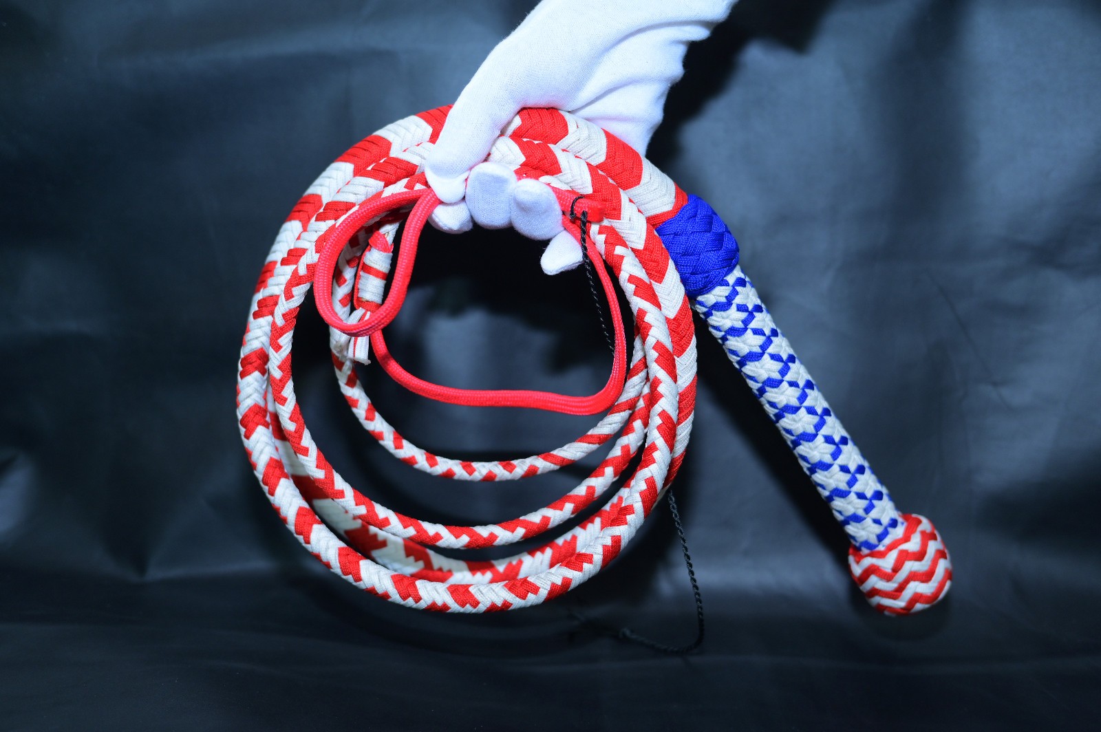 Para-cord Nylon whip Stars Design Whip 2.5 to 24 Feet Long 16 Strands Bullwhip