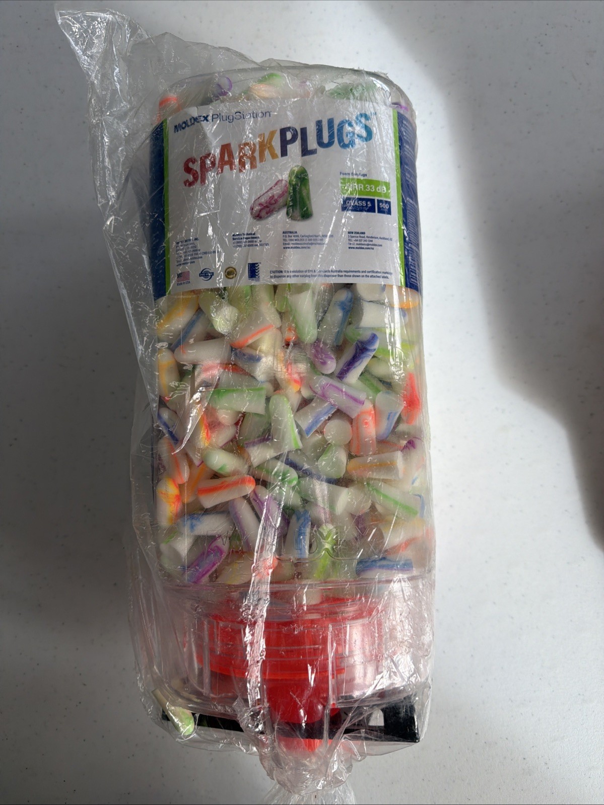 Moldex 6645 Sparkplugs Uncorded Foam NRR33 Extra Light Foam Ear Plugs, 500-Pairs