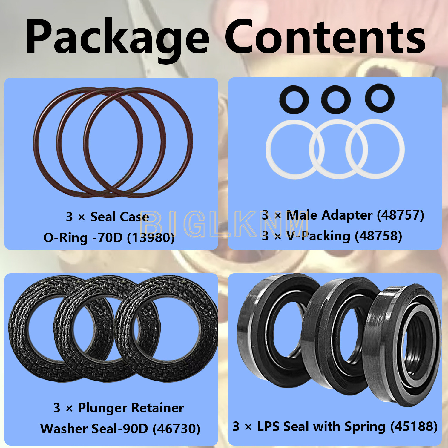 NEW 34262 Seals Rebuild Kit for Cat Pump 66DX 6DX Pressure Washer Pump 6DX35G1I