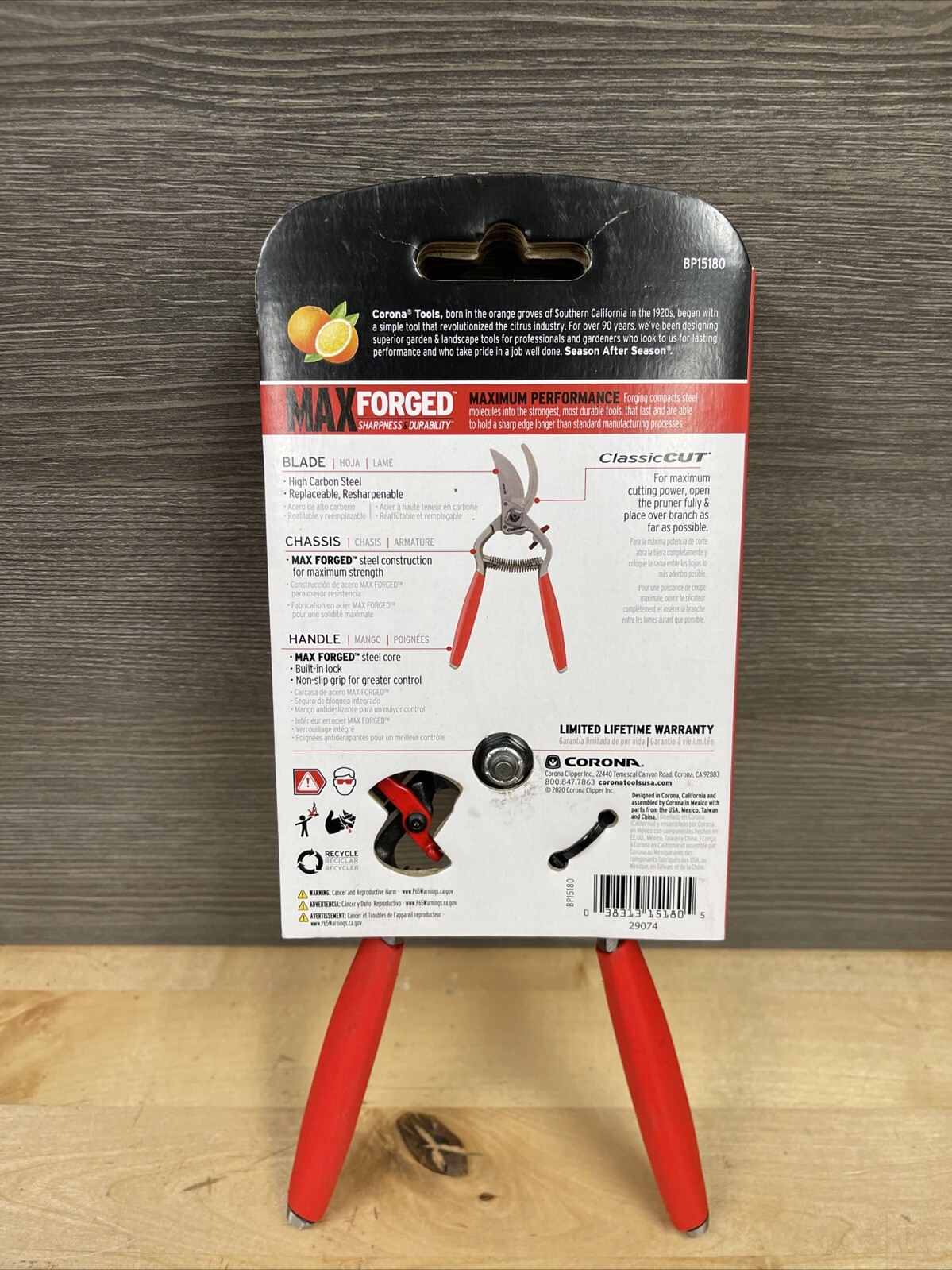 Corona Clipper Forged Classic Cut Branch & Stem Pruner 1-inch BP15180 New