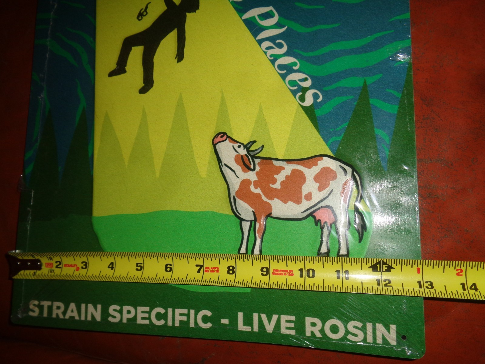 DROPS CANNABIS JELLIES "TAKE YOU PLACES" BAR METAL SIGN -NEW! 13 X 19 COOL RARE!