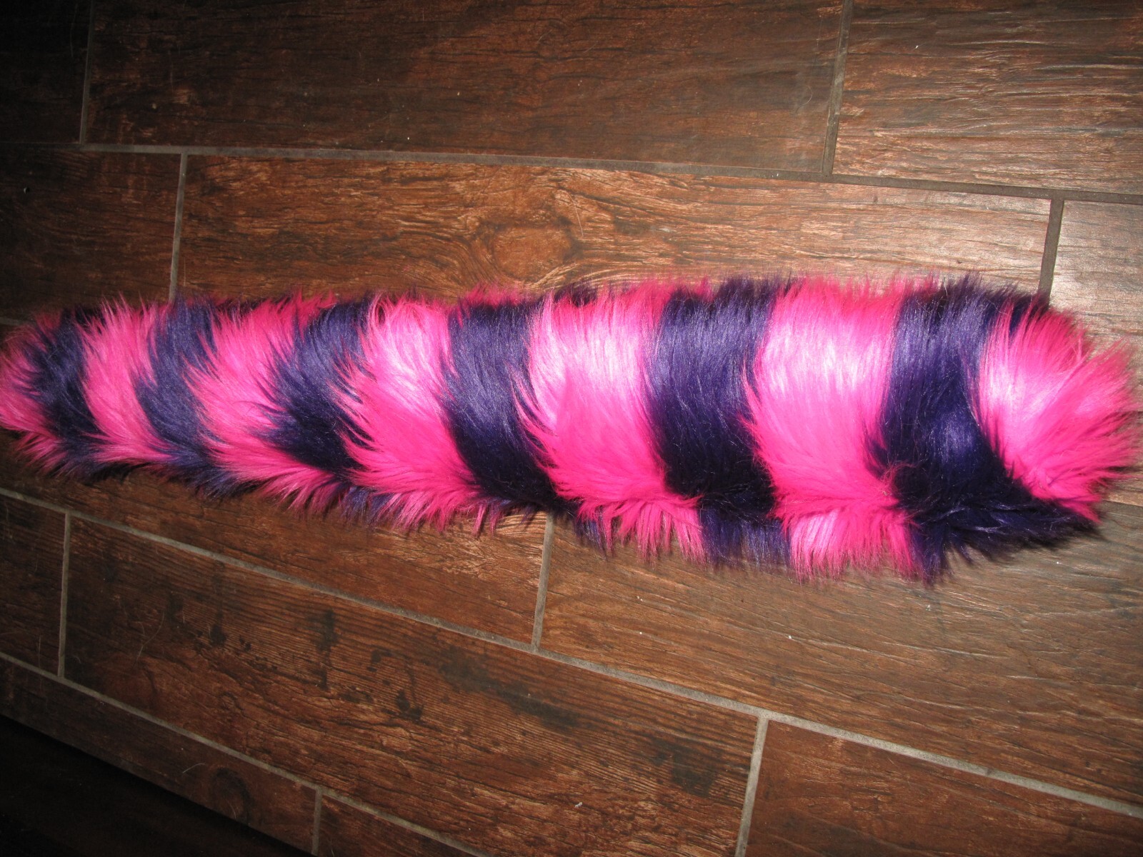 Cheshire Cat Pink/Purple Striped Luxury Shag Faux Fur Ears, Tails or Sets