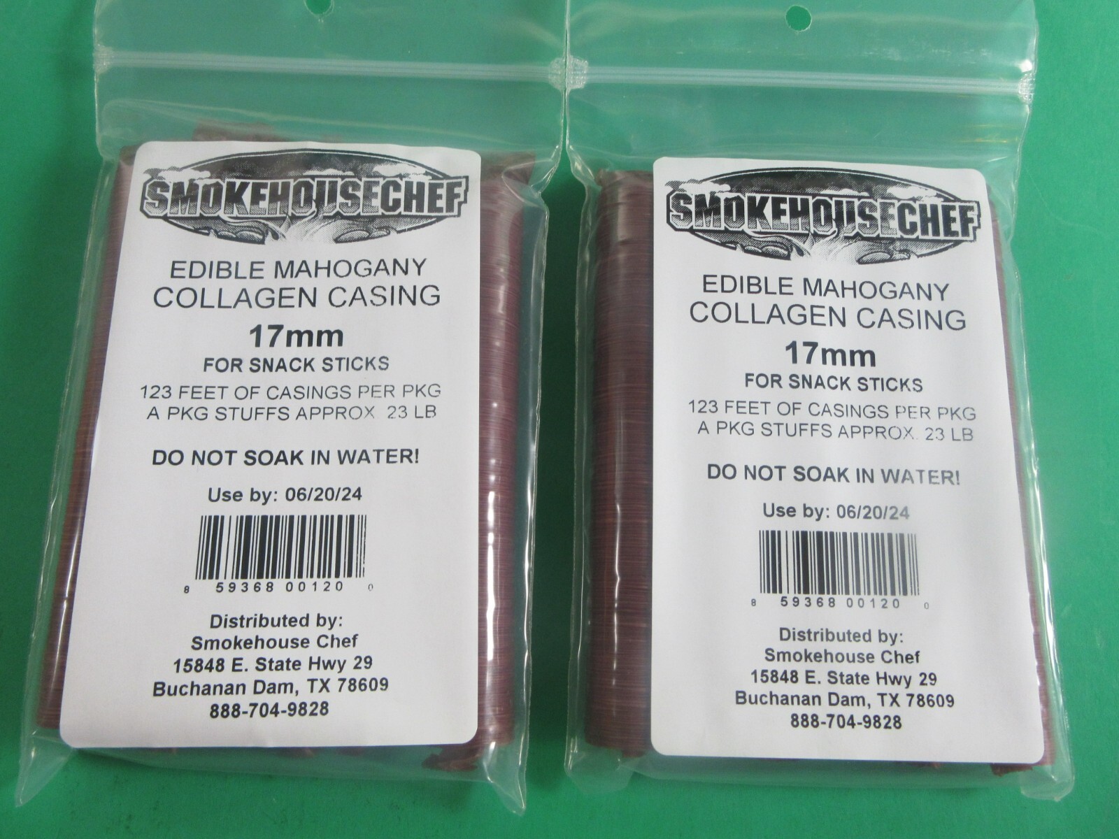 17 mm Snack Stick CASINGS BEEF COLLAGEN Slim Snack Buck Stick sausage