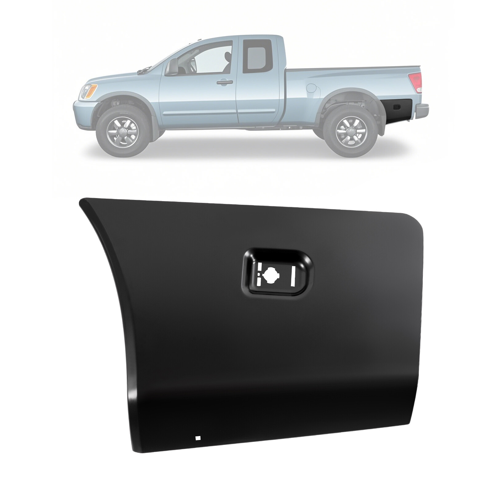 Rear Steel Outer Storage Bin Door For Nissan Titan 2004-2015  Primed Black