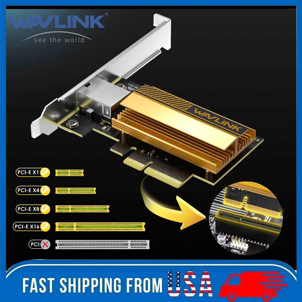 PCIe to 10G RJ45 Adapter 10G Base-T PCIe Network Card for Windows 11/10 & Linux