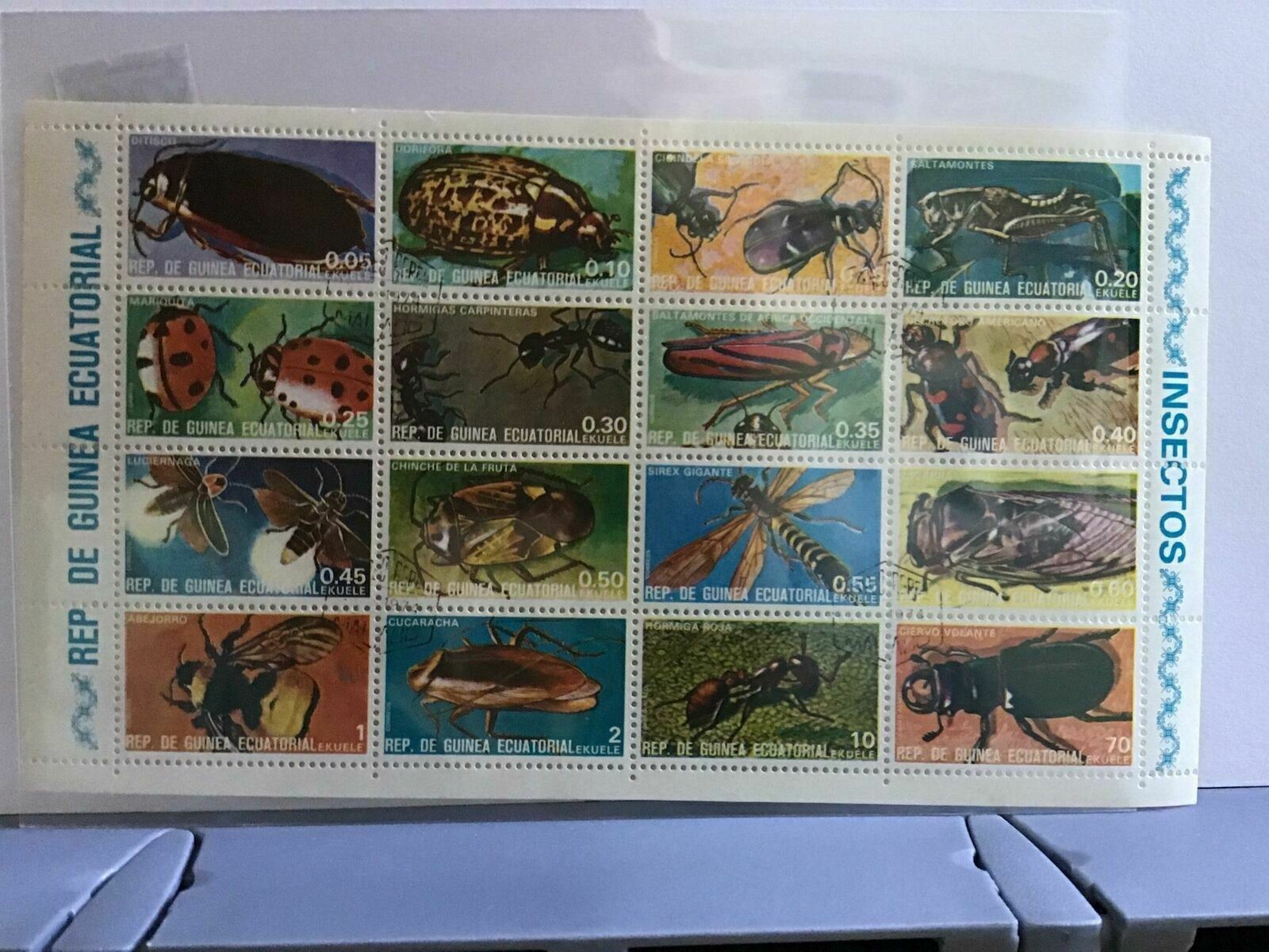 Republic de Guinea Insects Ants Beetles Ladybirds  cancelled stamp sheet R27683
