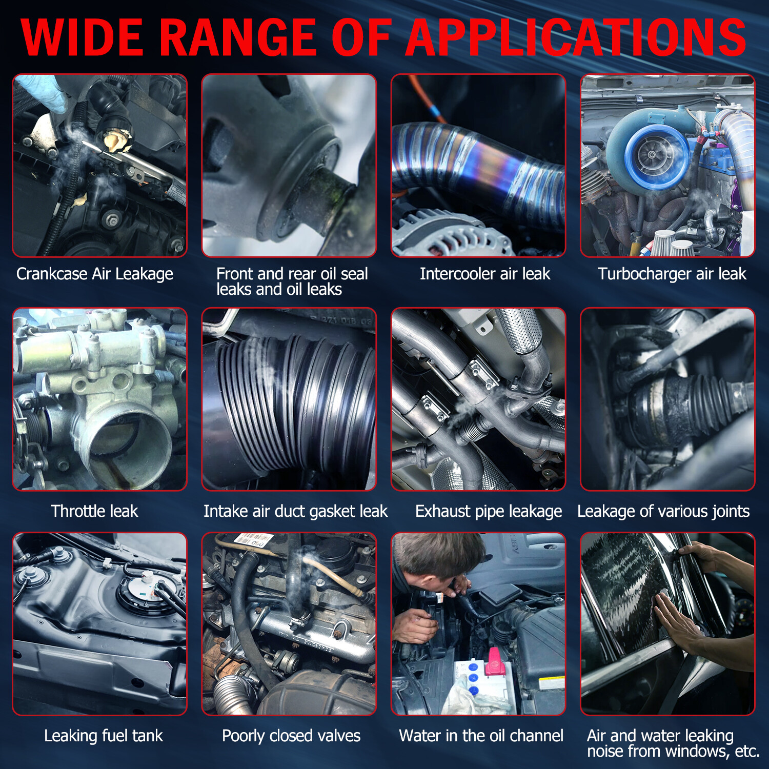 ANCEL S300 Smoke Machine Test Leak Detector Tester Built-in Air Pump Dual Mode