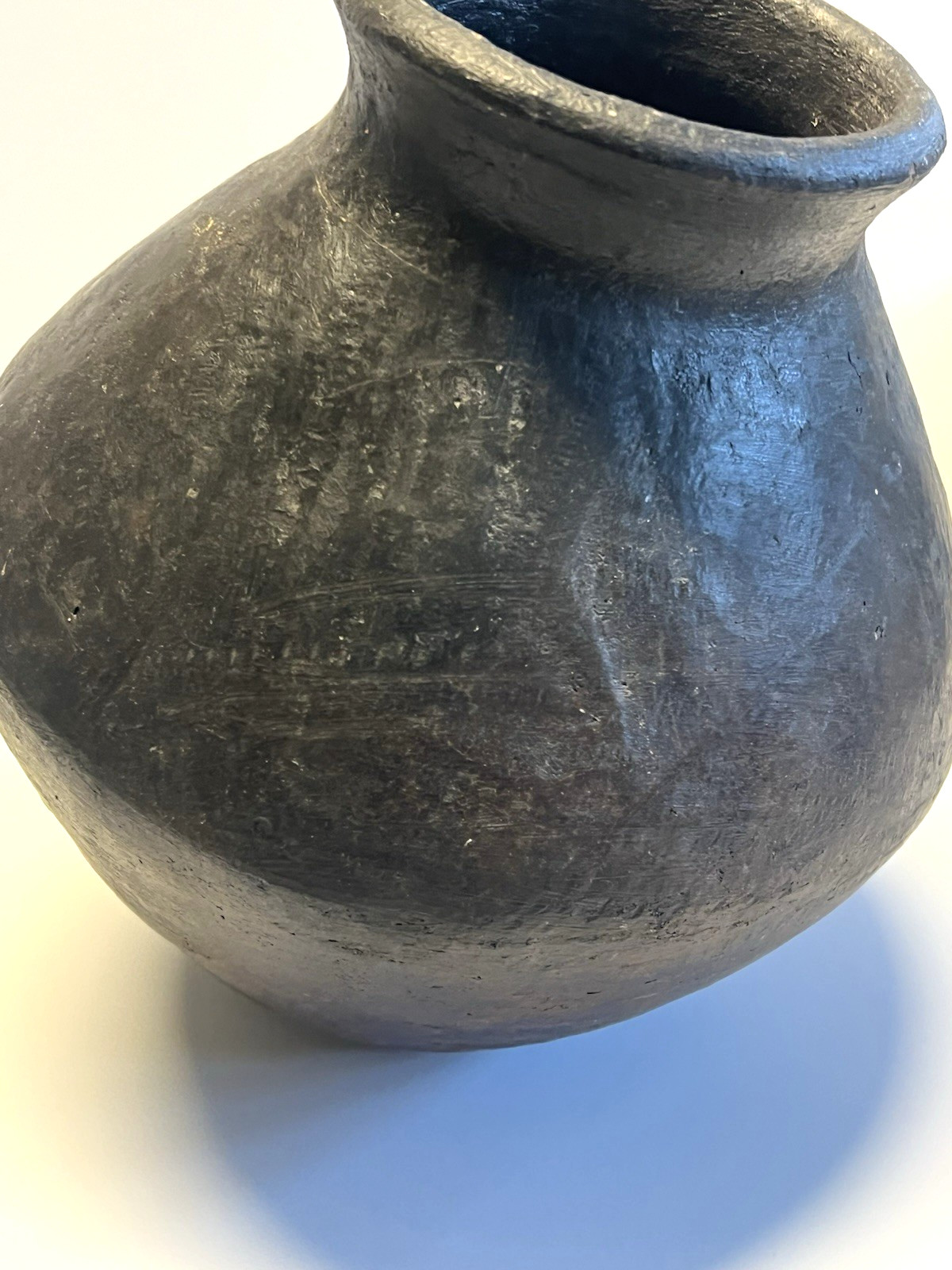 Antique Native American Indian Mississippian Era Olla Clay Pottery Jug;