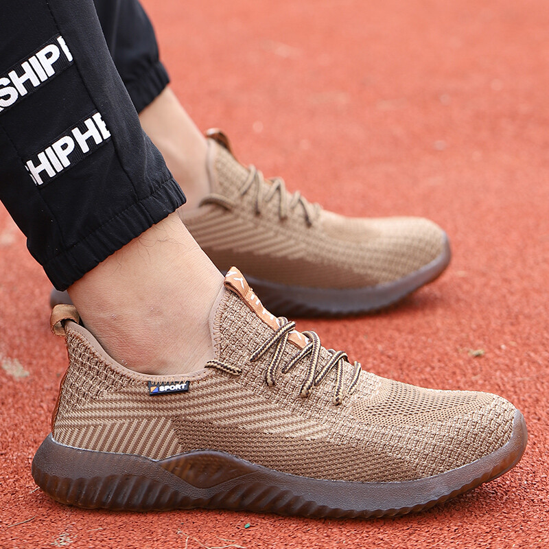 SUYSTEX Men Indestructible Safety Work Shoes Steel Toe Hiking Boots Sneakers