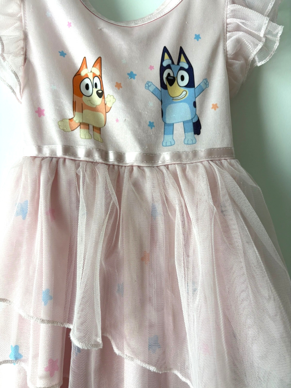 Bluey Dress-Up Costume Dress Girl Size 4T Pink Night Gown Polyester