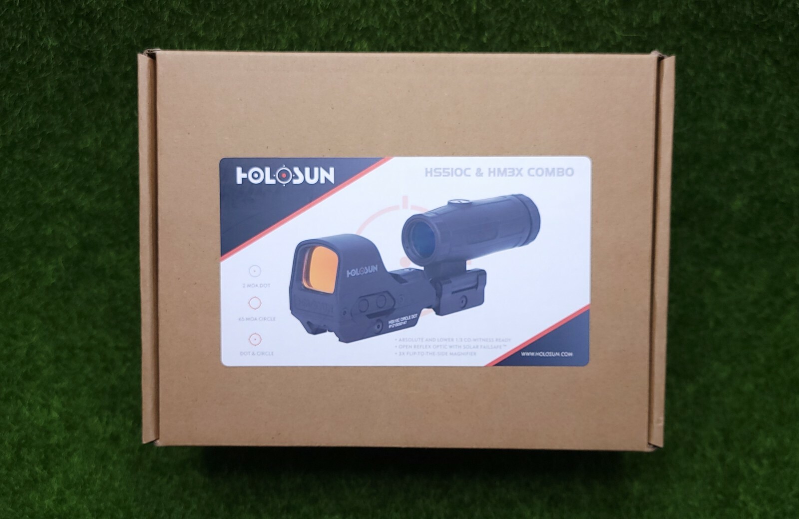 Holosun Red Circle Dot Reflex Sight Combo w/ HM3X Magnifier - HS510C+HM3X