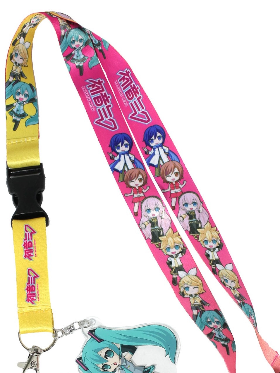 Hatsune Miku Crypton Voice ID Badge Holder Breakaway Lanyard w/ Acrylic Charm