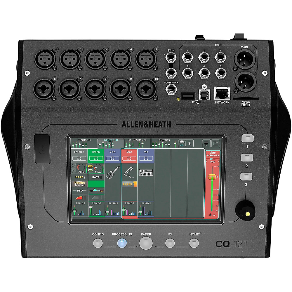 Allen & Heath CQ-12T Digital Mixer w/7" Touchscreen and Bluetooth Connectivity