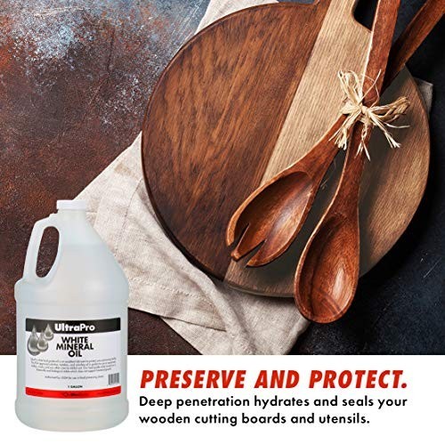 UltraPro Food Grade Mineral Oil, 1 Gallon (128oz), for Lubricating and Protectin