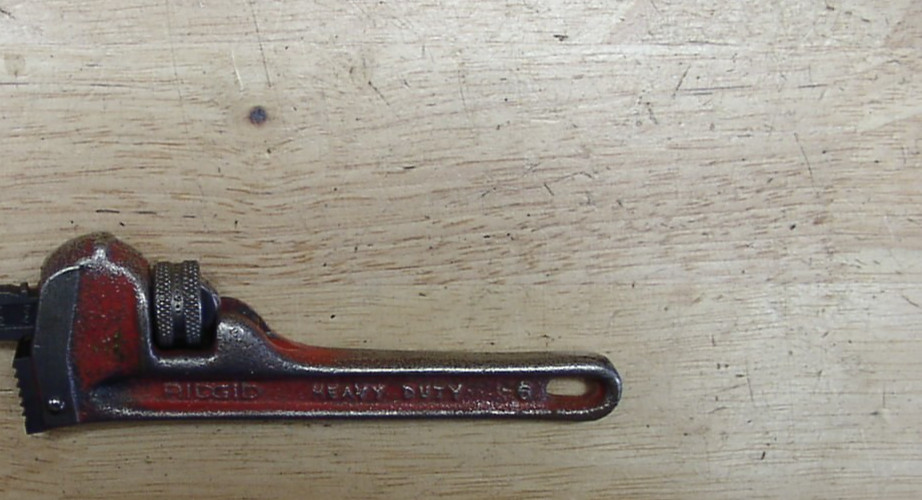 Vntg Ridgid Heavy Duty 6" Pipe Wrench,7/16" Jaws,1" Capacity,VGCm,L@@K! & READ!