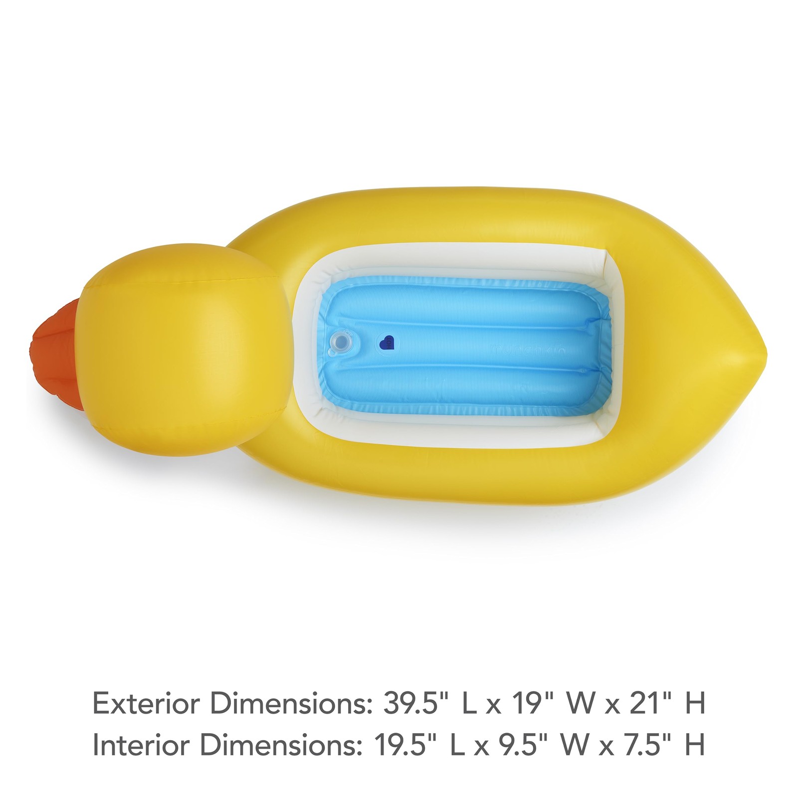 Munchkin Duck Inflatable Baby Bathtub for Babies 1 Count (Pack of 1), Yellow