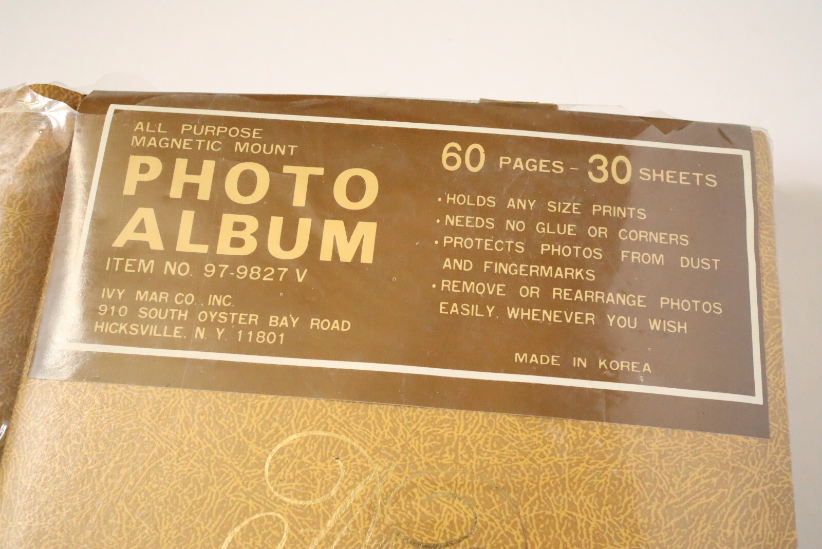 Vintage 60s 70s NEW UNSUED Photo Album 60 Magnet Pages Yellow Orange