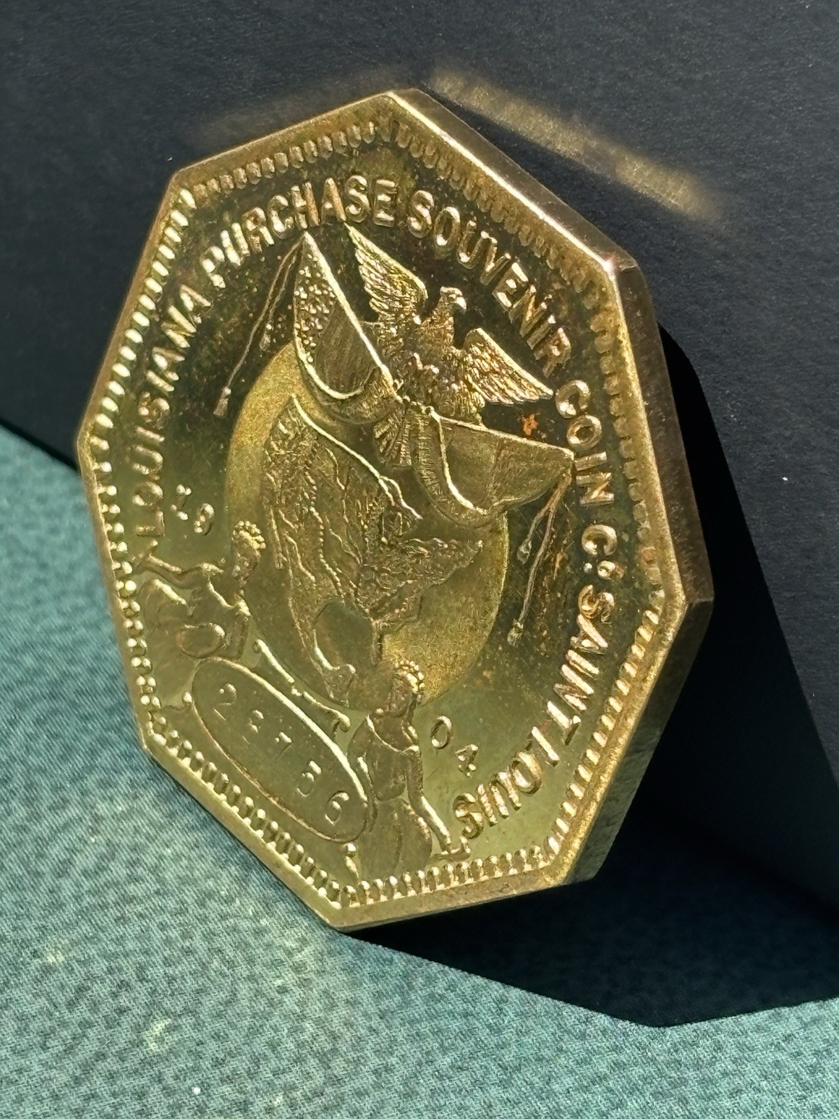 1904 Proof Like HK-306 So Called Dollar Louisiana Purchase Expo Octagonal Brass