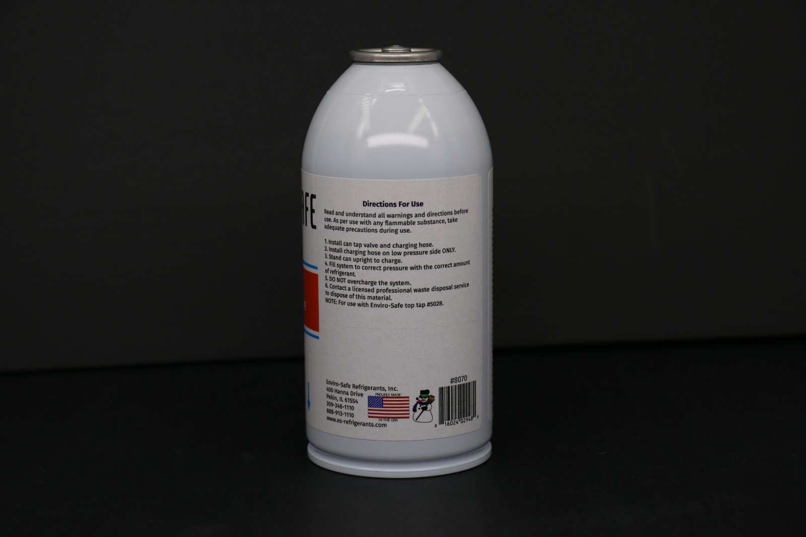 Enviro-Safe R-600a Refrigerant with 7/16" Self Sealing K28/ 1 can/TopTap