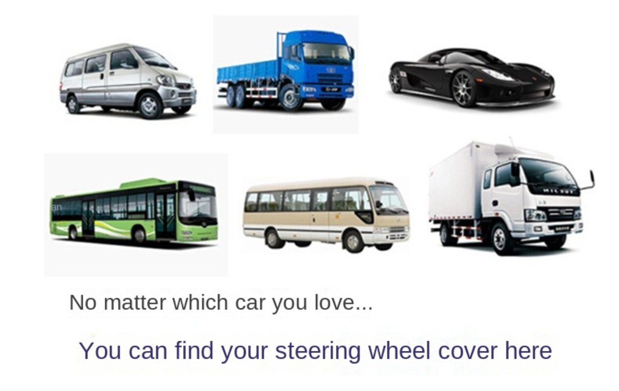 Car Semi Truck Van Steering Wheel Cover Fits 15" 16" 17" 18" 19" Maximum Grip