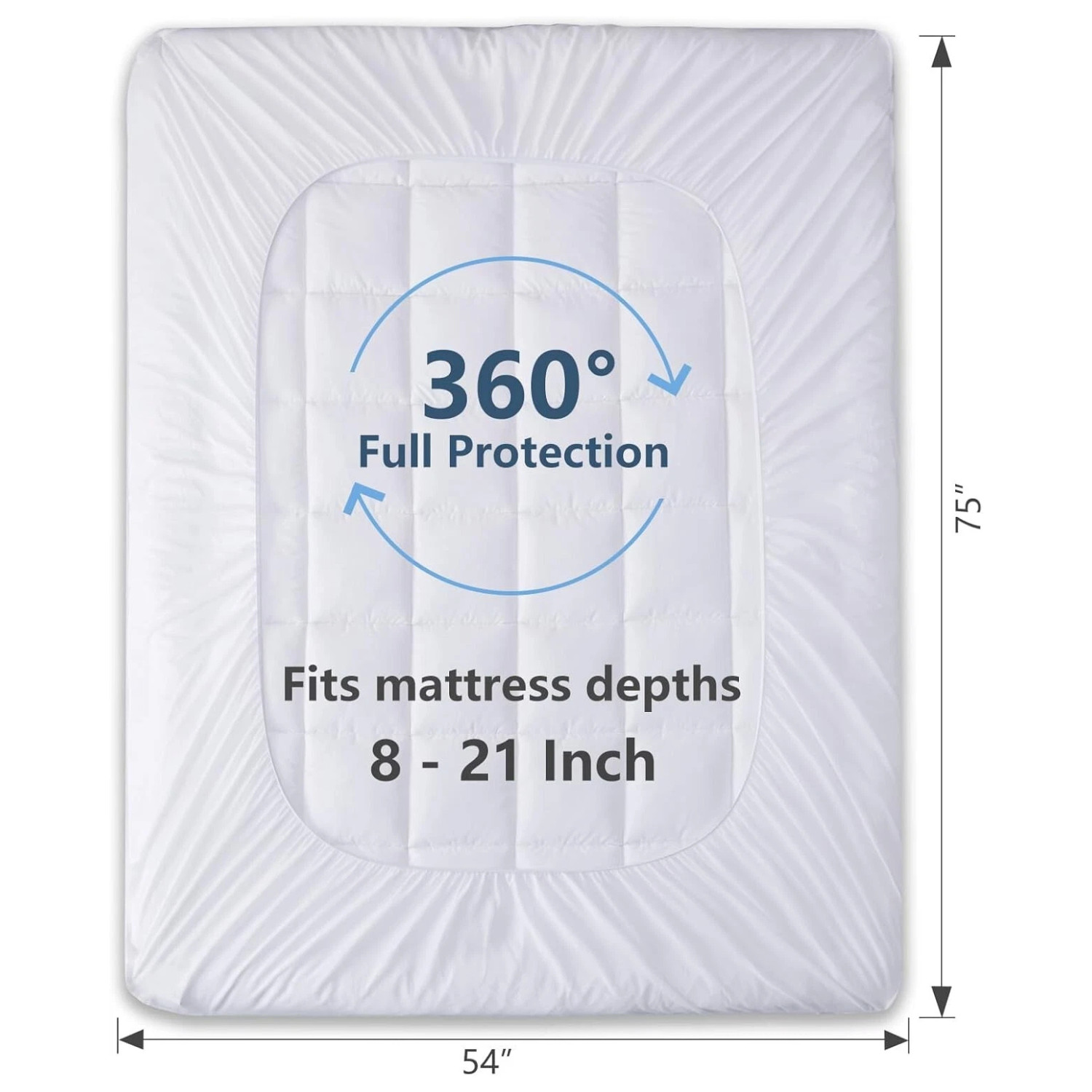 4 Inches Thick Mattress Topper Quilted Cooling Mattress Topper Pad Mattress Topp