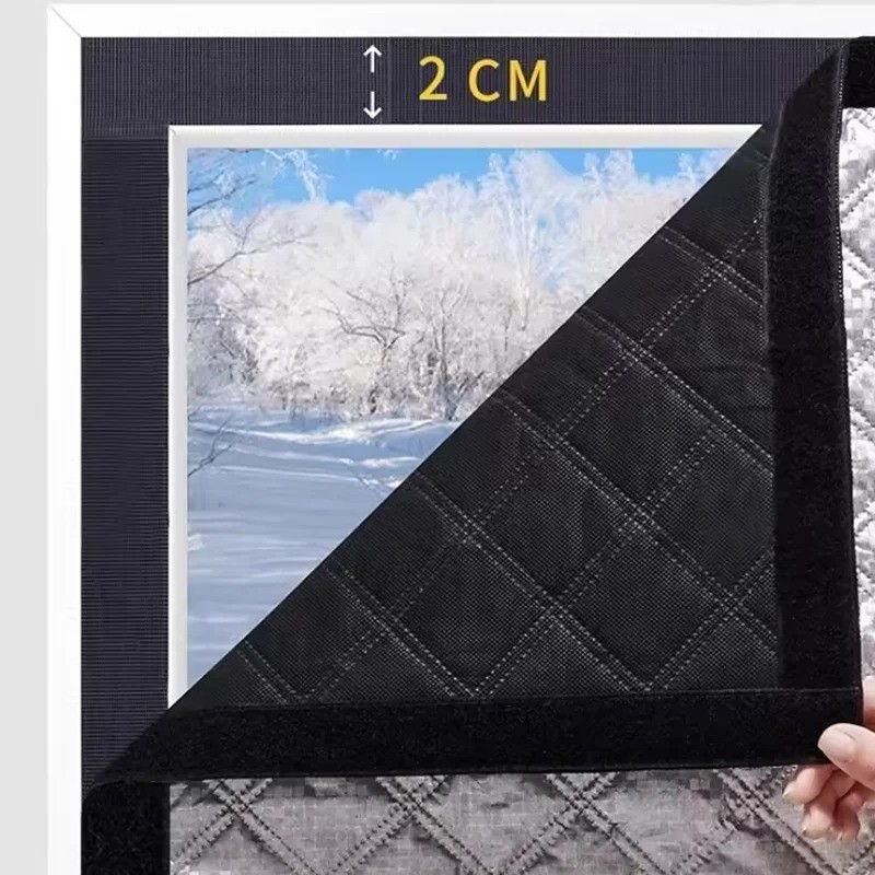 Winter Thermal Insulation Film for Windows Windproof Blackout Curtain