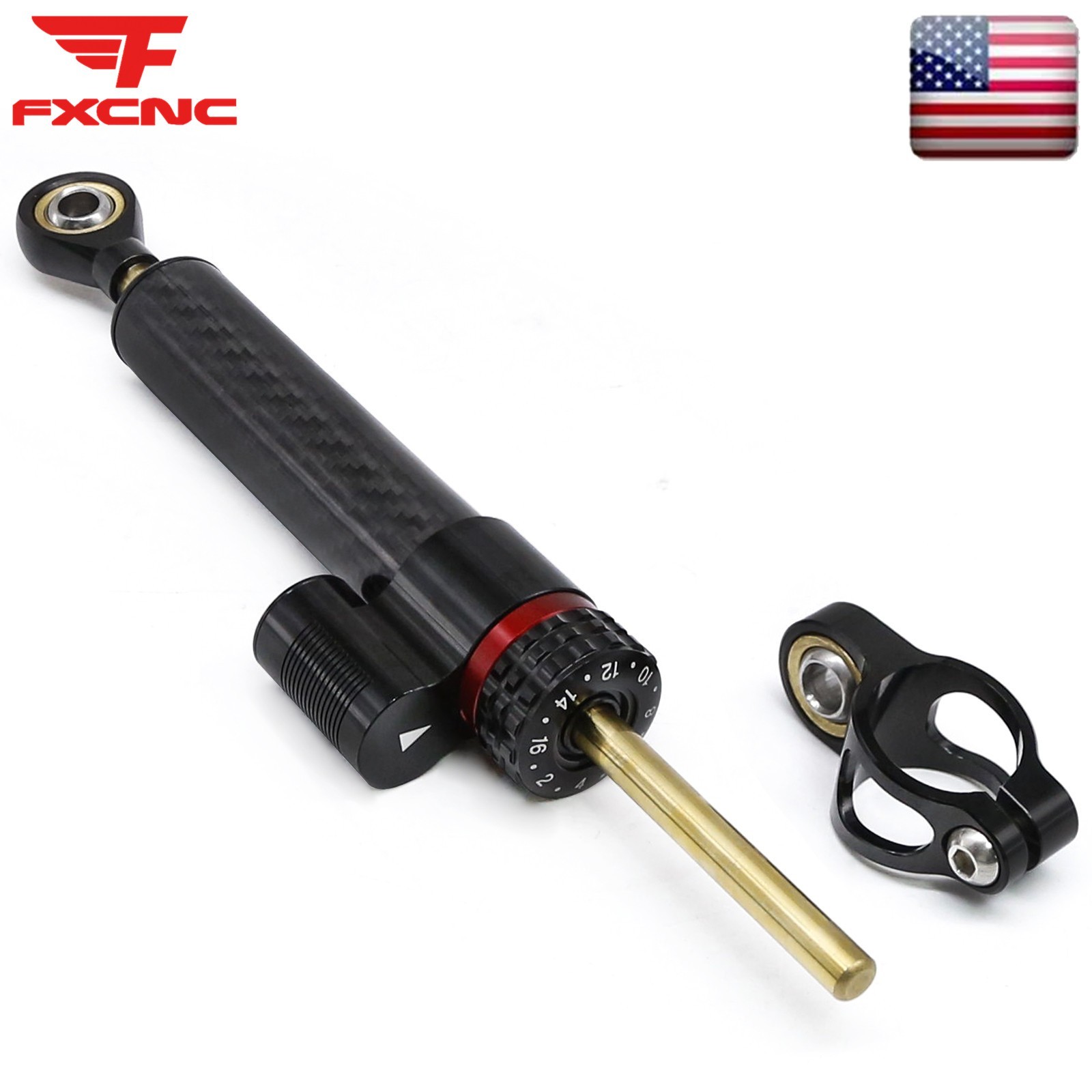 Steering Damper Stabilizer & Mounting Bracket For Kawasaki Ninja ZX6R 2007-2008