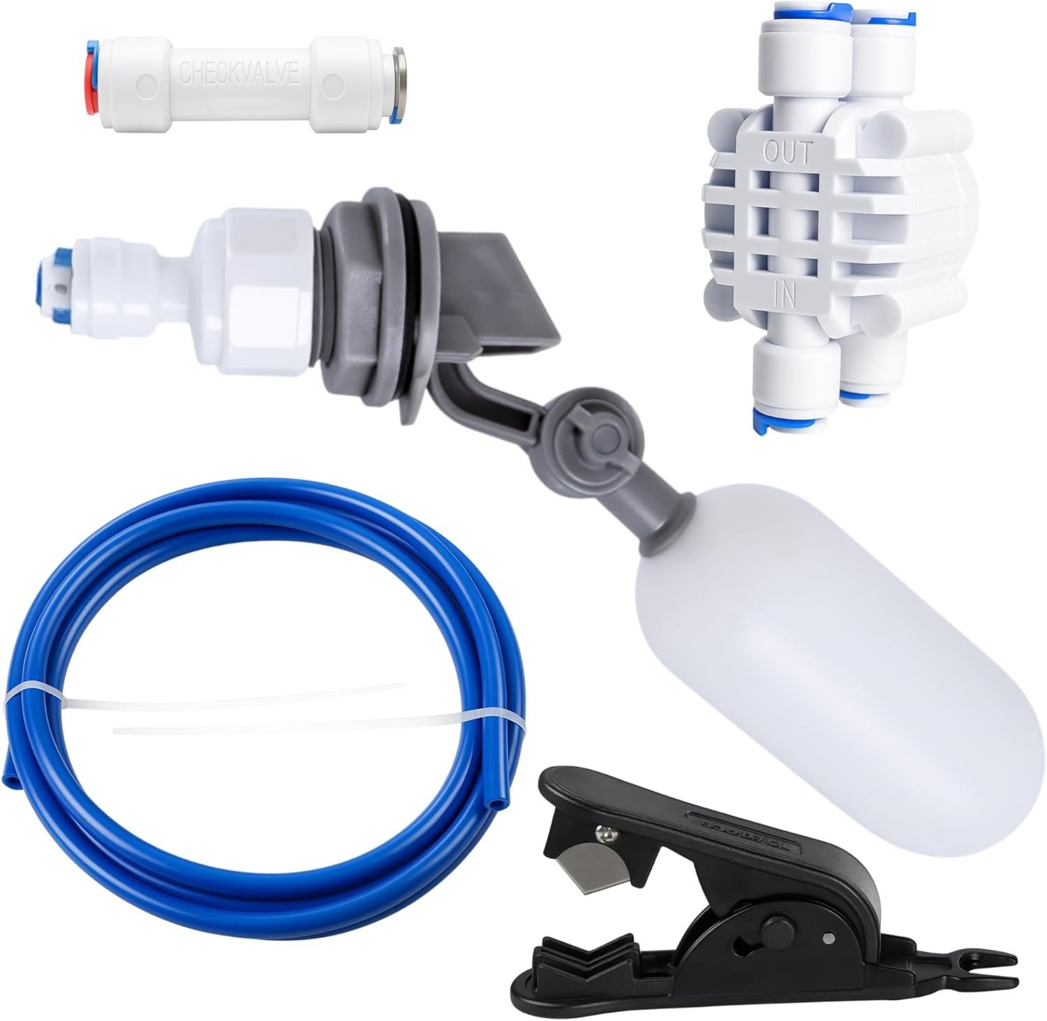 RO/DI Float Valve Kit for Reef Tank & Aquarium ATO – Auto Top white and blue